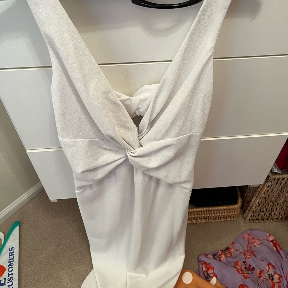 MIDI White Cutout Dress